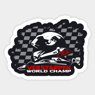 #33 Fan Checkered Flag Sticker